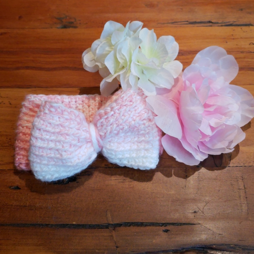 Handmade newborn headband/ear warmer